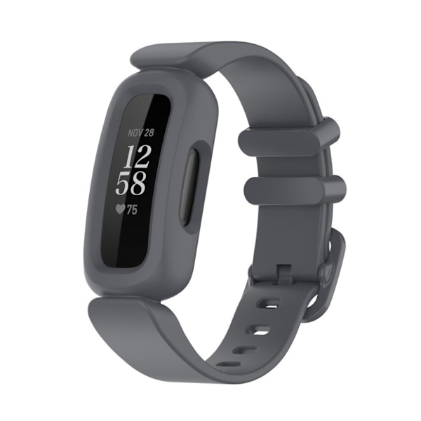 Fitbit Ace 3 / Inspire 2 integrated watch band - Dark Grey Silvergrå