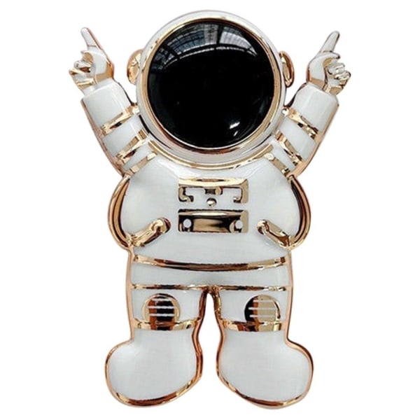 Universal cartoon astronaut electroplated phone bracket stand - White