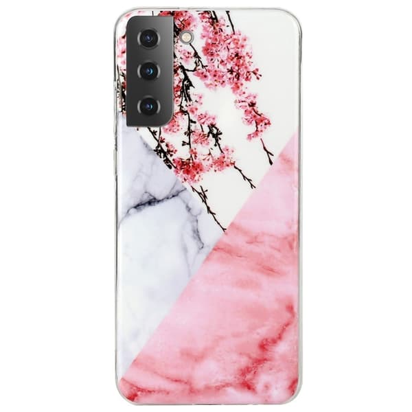 Marmormotiv Samsung Galaxy S22 Plus skal - Plommonblomma Rosa