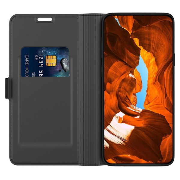 Smidigt och tunt PU-läder Samsung Galaxy S23 Plus fodral - Svart Svart
