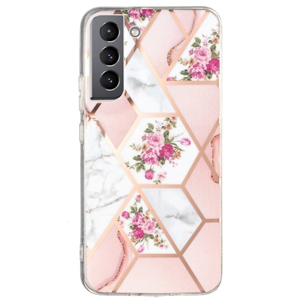 Marble Samsung Galaxy S22 Etui - Lyserød / White Rose Pink