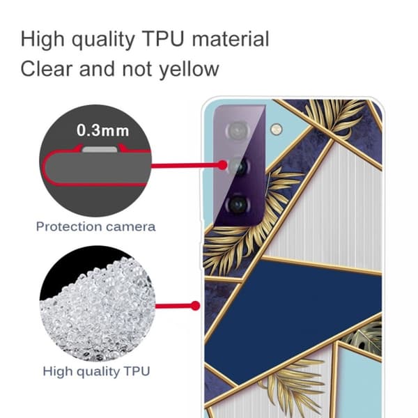 Marble design Samsung Galaxy S21 Plus 5G kotelot - Fragmentti Väri Ja Viiniköynnös Multicolor