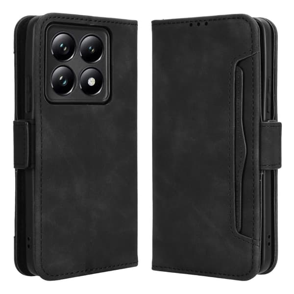 Xiaomi 14T moderni nahkainen lompakkokotelo - Musta Black