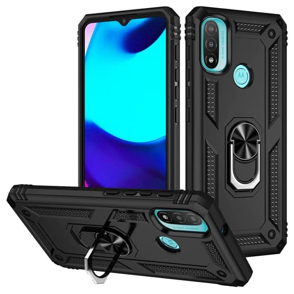Ring Guard-fodral - Motorola Moto E20 - Svart Svart