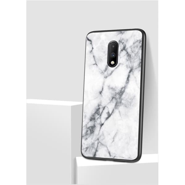 Fantasy Marble OnePlus 7 deksel - Hvit White
