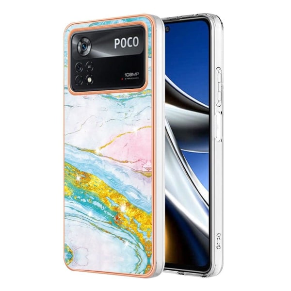 Marble Xiaomi Poco X4 Pro 5G Etui - Green Color Mix Green