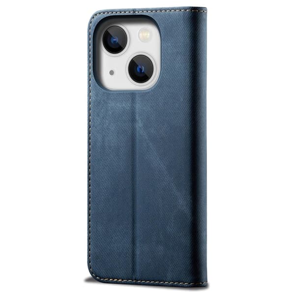 Jeans iPhone 14 Plus Läppäkotelo - Sininen Blue