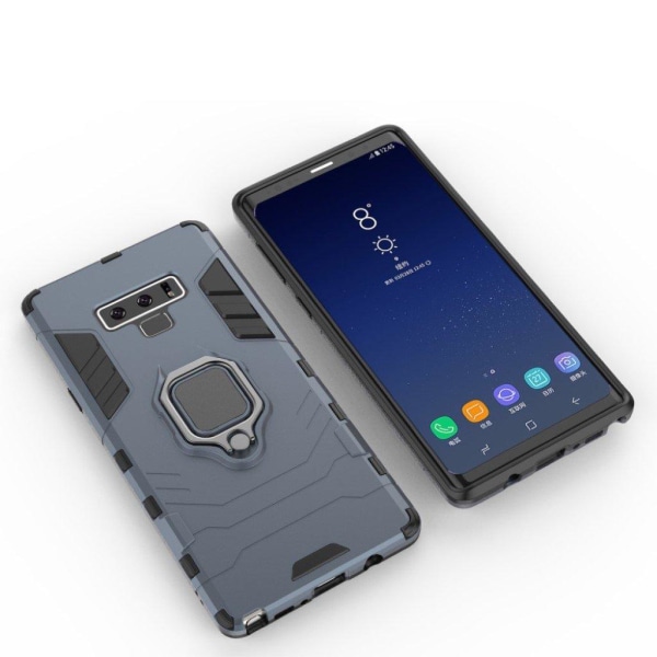 Samsung Galaxy Note9 mobilskal silikon plast metall ringhållare Blå