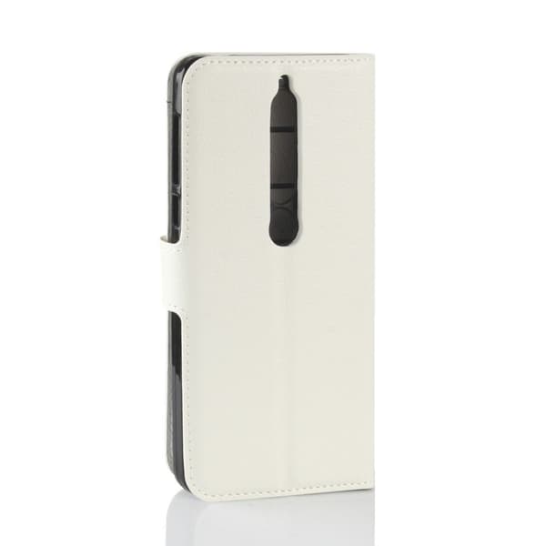 Nokia 6 (2018) Etui laget av kunstlær og silikon - Hvit White