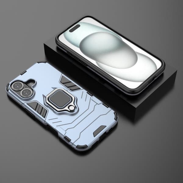 Iskunkestävä iPhone 16 Panther-kuoret - Sininen Blue