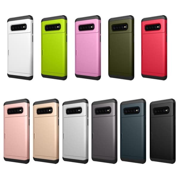 Samsung Galaxy s10 Hybrid Etui Og Kortholder - Sølv Silver grey