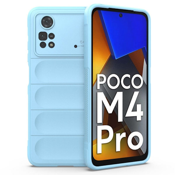 Mjukt greppformat Xiaomi Poco M4 Pro skal - Blå Blå