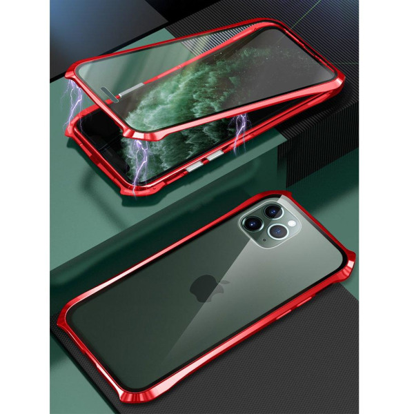 Luphie Bat iPhone 11 Pro Max Alu-Bumper + Glas - Rød Red