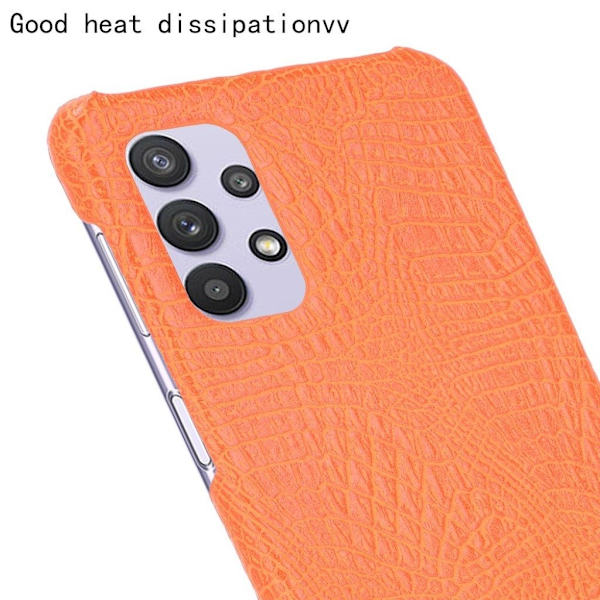 Croco Etui Samsung Galaxy A32 5G - Orange Orange