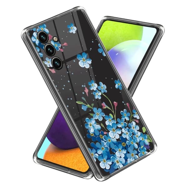 Deco Samsung Galaxy S23 FE skal - Blå Blomma Blå