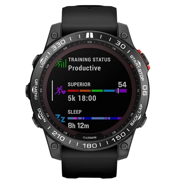 Garmin Fenix 7X innfatningsring i rustfritt stål - Svart Ring Med Hvite Bokstaver Black