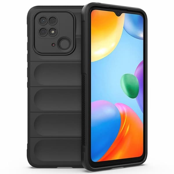 Mjukt greppformat Xiaomi Redmi 10C skal - Svart Svart