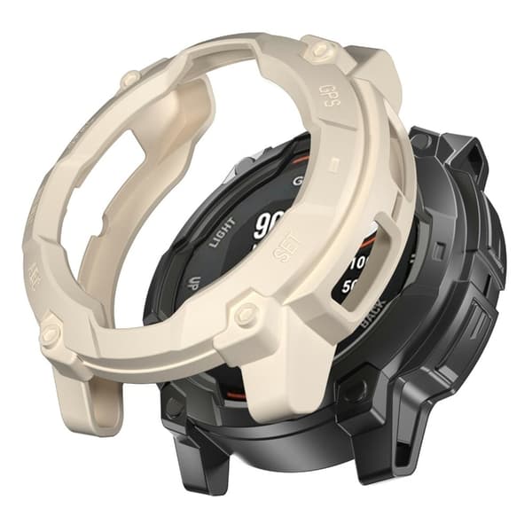 Garmin Instinct 3 Solar 45 mm skyddsfodral Rugged Armor Flexibelt skal klockskydd - Stjärnljus Vit