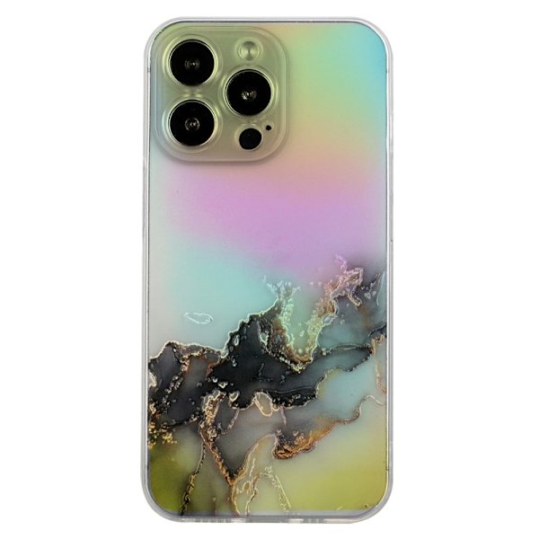 Marble iPhone 15 Pro Max Etui - Svart Multicolor