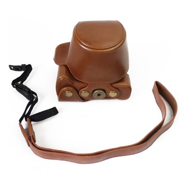 Canon EOS M6 aftageligt PU læder etui - Brun Brown
