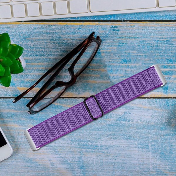 Fitbit Versa 2 / Versa Lite joustava kellonhihna säädettävällä soljella - Violetti Purple