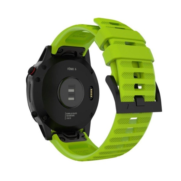 Garmin Fenix 6 / Fenix 5 Plus / Fenix 5 / Forerunner 935 / Quatix 5 / Quatix 5 Sapphire / Approach S60 / Garmin Instinct silikone Urrem - Lysegrøn Green