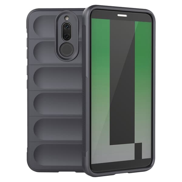 Pehmeä kahva muotoiltu kuori Huawei Mate 10 Lite - Tummanharmaa Silver grey