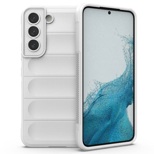Mjukt greppformat Samsung Galaxy S22 skal - Vit Vit