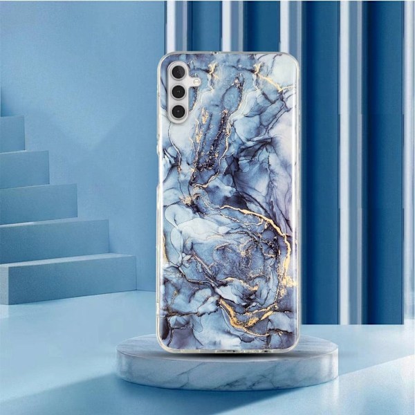 Marmormotiv Samsung Galaxy A13 5G skal - Grå Silvergrå