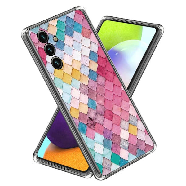 Deco Samsung Galaxy A15 cover - Regnbue Rombe Multicolor