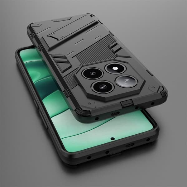 Stødsikkert moderne Xiaomi Redmi Note 14 Pro 5G hybridcover - Sort Black