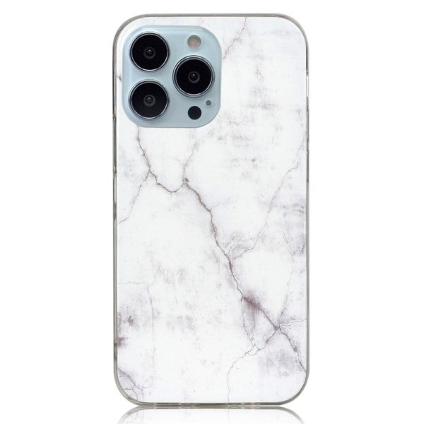 Marmormotiv iPhone 14 Pro Max skal - Vit Marmor Vit