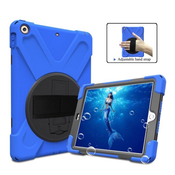 iPad (2018) beskyttelsesetui i kombimaterialer med 360 graders s Blue