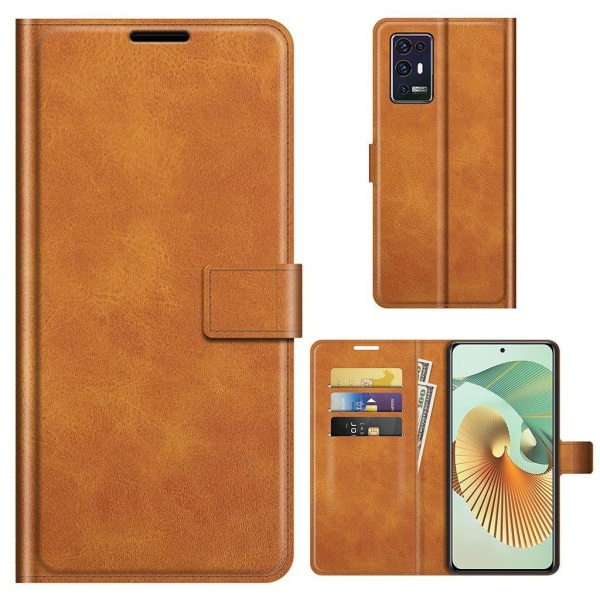 Wallet-style leather case for ZTE Axon 30 Pro 5G - Orange Orange
