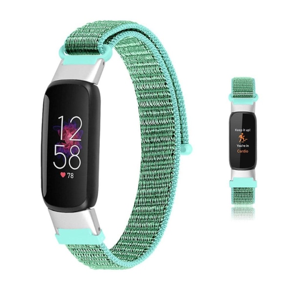 Fitbit Luxe klockarmband i nylonväv - Mörkgrön Grön