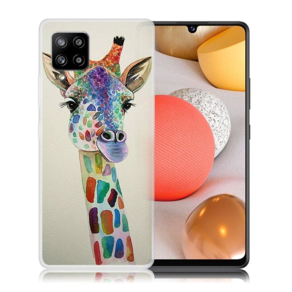 Deco Samsung Galaxy A42 5G skal - Giraff multifärg