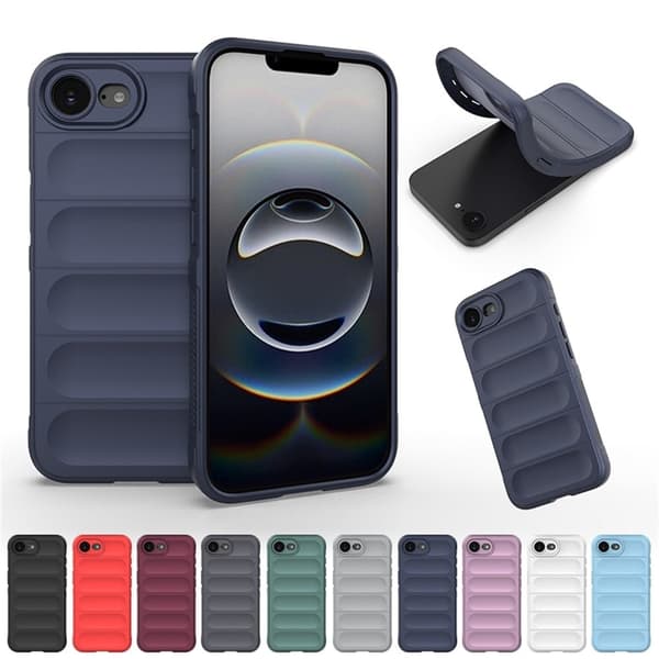 iPhone 16e Fodral Anti-Drop Mjukt Flexibelt Robust Telefon Baksida - Svart Svart