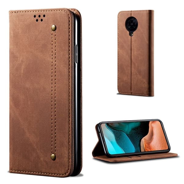 Jeans Xiaomi Redmi K30 Pro / Poco F2 Pro veske - Brun Brown