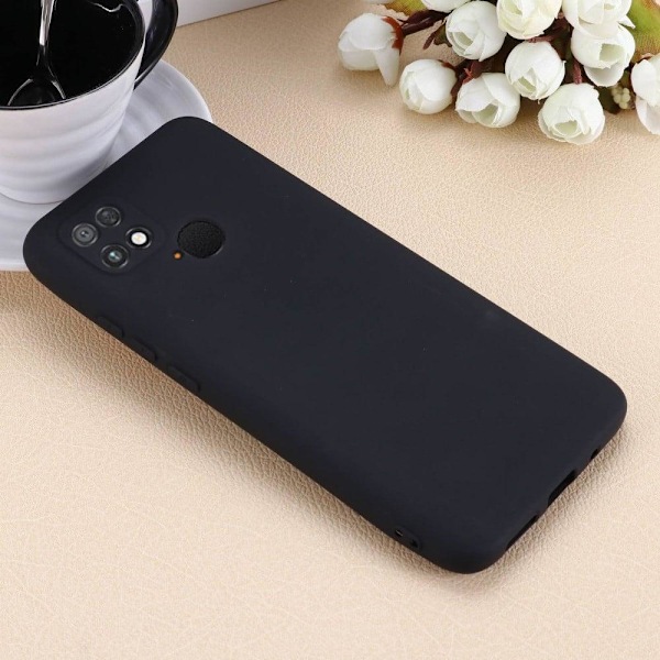 Matte Liquid silikone cover til Xiaomi Poco C40 - Sort Black