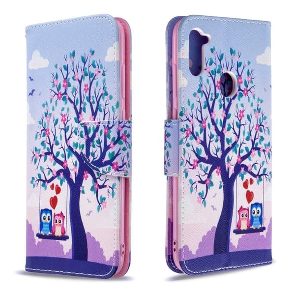Wonderland Samsung Galaxy A11 / M11 etui - Puu ja Pöllöt Multicolor
