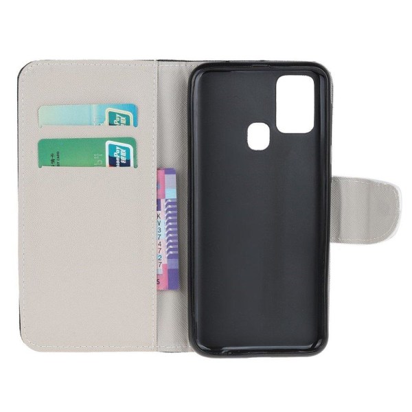Wonderland OnePlus Nord N100 flip kuoret - Violetti Perhonen Purple