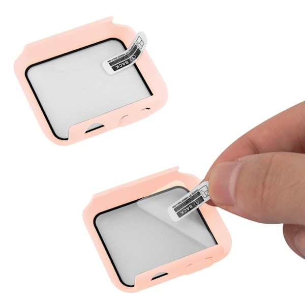 Apple Watch SE 2022 (44mm) cover with tempered glass screen protector - Light Pink Rosa