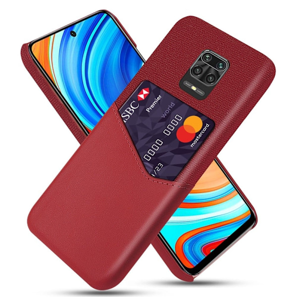Bofink Xiaomi Redmi Note 9 Pro Max / 9 Pro / 9s Card Suojakuori - Punainen Red