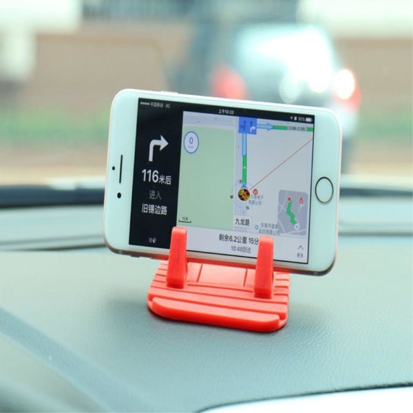 Universal silicone car phone holder - Red Röd