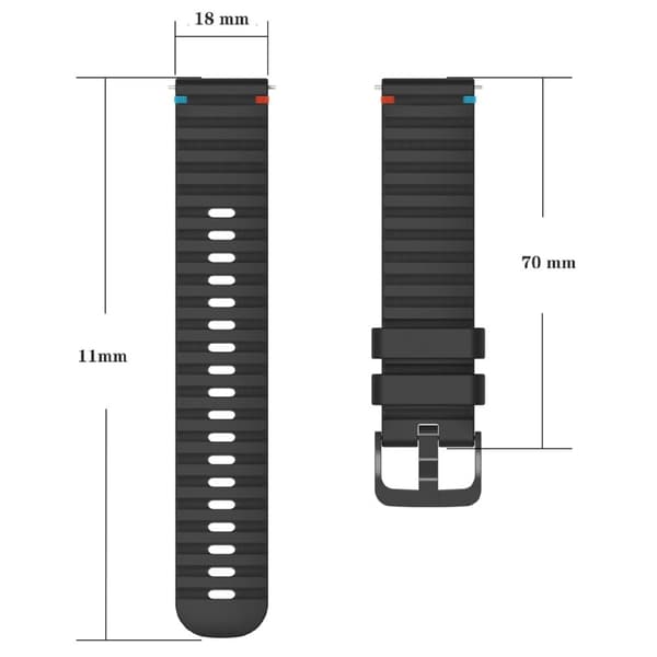 Huawei Watch GT 4 41mm / Garmin Venu 3S / Garmin Forerunner 265S Universal 18mm Silikon Klockarmband - Militärgrön Grön