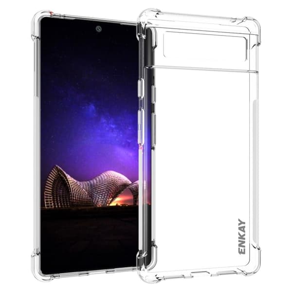 ENKAY klart faldsikkert etui til Google Pixel 6 Transparent