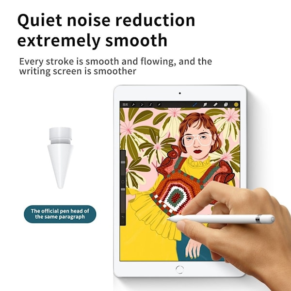 Apple Pencil 2 / 1 styluspennspets Vit