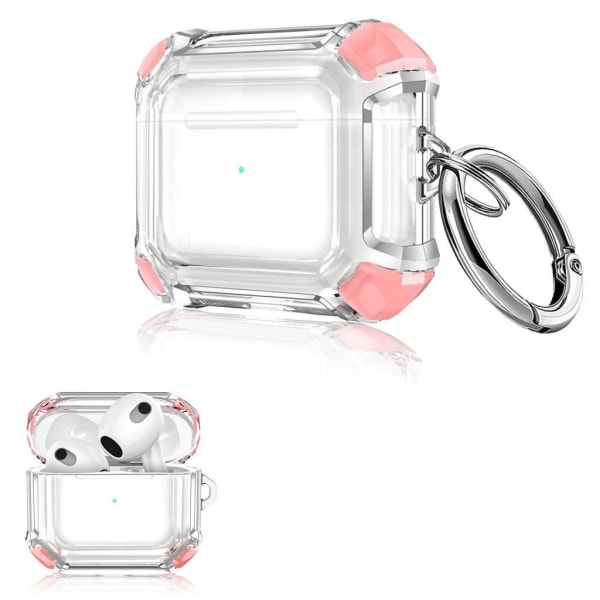 AirPods dual color TPU case with key ring - Pink Pink