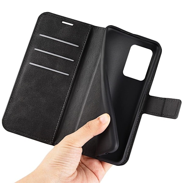 Lompakko Nahkakotelo For Xiaomi Redmi Note 12 Pro Plus - Musta Black