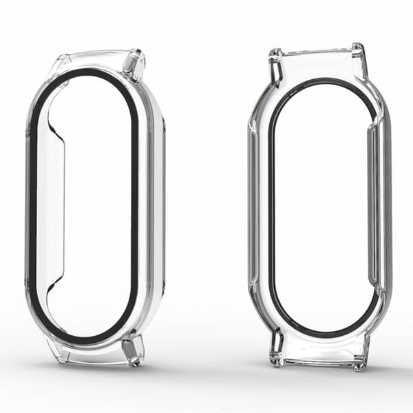 Xiaomi Smart Band 8 / Smart Band 8 NFC Hard Bump Resistant Case with Tempered Glass Screen Protector - Transparent Transparent